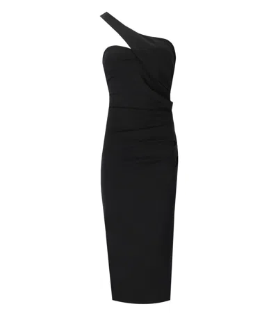 ESSENTIEL ANTWERP ESSENTIEL ANTWERP ENSUE BLACK MIDI DRESS