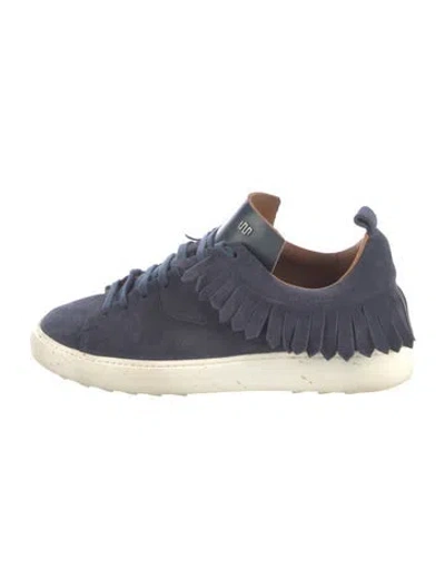 Pre-owned Esseutesse Leather Sneakers In Blue