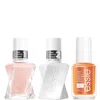 Essie Gel Couture Nude Nail Polish Top Coat And Apricot Cuticle Oil Care Bundle