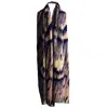 Essien & Emre Women's Aureus Merino Wool Knitted Pattern Scarf Navy In Blue