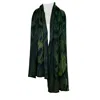 Essien & Emre Women's Volucer Merino Wool Pattern Scarf Green Forest In Green