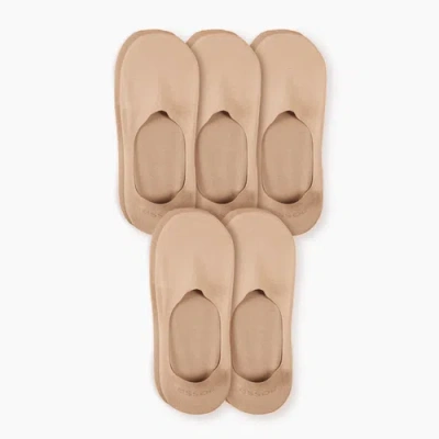 Essoc Inc Unisex Cotton No Show Socks 5-pack In Brown