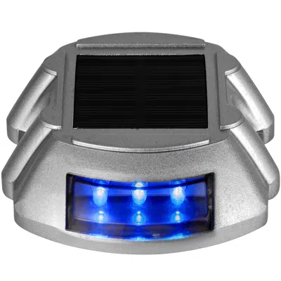 Essues Driveway Lights 16-pack, Solar Driveway Lights With Switch Button, Solar Deck Lights Waterproof, Wir In Blue