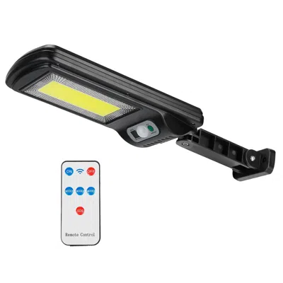 Essues Solar Powered Wall Lights Outdoor 100led Beads Motion Sensor Lamp Ip65 Waterproof 3 Modes Sensor Lig In Black