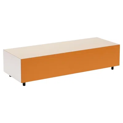 Pre-owned Established & Sons Bloc L1200 With 2 Drawers Orange  Pauline Deltour