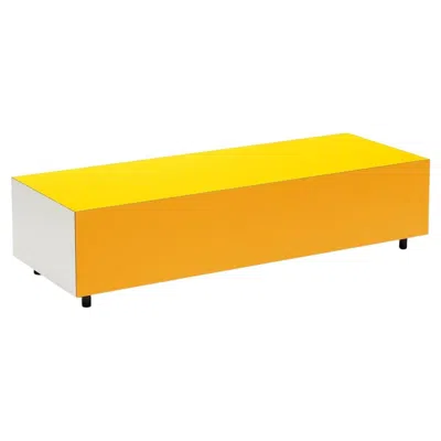 Pre-owned Established & Sons Bloc L1200 With 2 Drawers Yellow  Pauline Deltour
