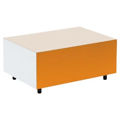 Pre-owned Established & Sons Bloc L640 With Drawer Orange  Pauline Deltour