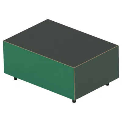 Pre-owned Established & Sons Bloc Side Table L640 With Drawer Bottle Green Pine Green Signal Green By E&s