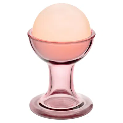 Pre-owned Established & Sons Carlo Nason 'gelato' Portable Table Lamp In Rose Glass For  In Red