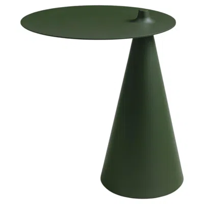 Pre-owned Established & Sons Fez Oval Side Table In Olive Green Finish By Nao Tamura