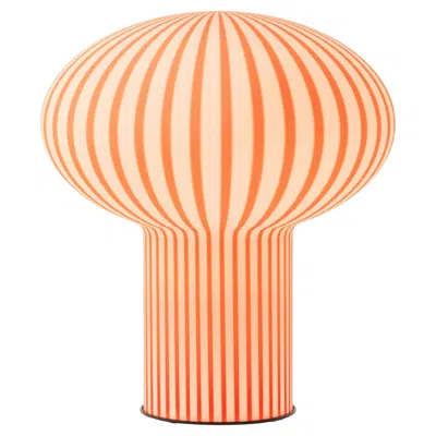 Pre-owned Established & Sons 'filigrana' Mushroom Table Lamp In Red And Opal Glass For