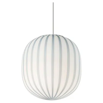 Pre-owned Established & Sons 'filigrana' S2 Cylinder Lamp In Blue And Opal Blown Glass For