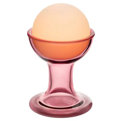 Pre-owned Established & Sons Gelato Glass Table Lamp In Rose Finish By Carlo Nason In Red