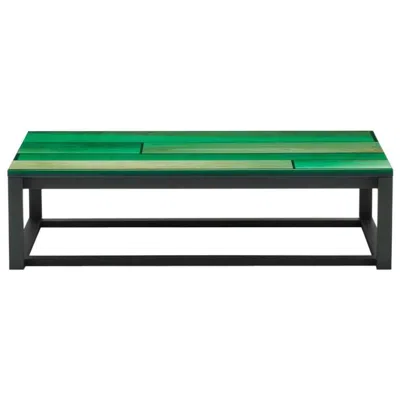 Pre-owned Established & Sons Iro Low Table In Green Stained Ash And Ocean Green By Jo Nagasaka