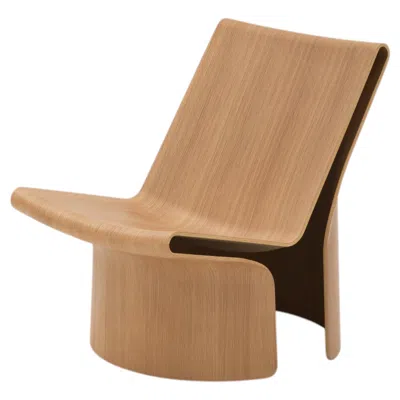 Pre-owned Established & Sons Layup Lounge Chair In Oak Veneer By Nathan Martell In Brown