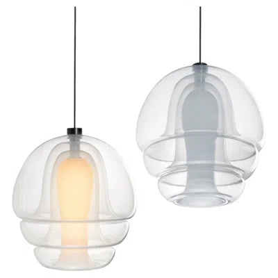 Pre-owned Established & Sons Medusa Mouthblown Glass Pendant Lamp By Carlo Nason For  In Transparent