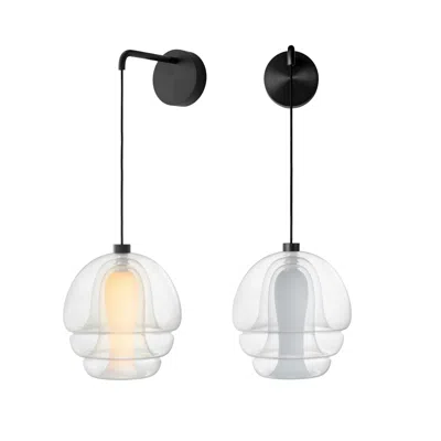 Pre-owned Established & Sons 'medusa' Mouthblown Glass Wall Lamp By Carlo Nason For  In Transparent