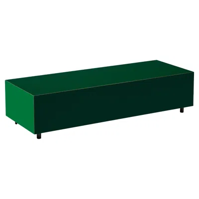 Pre-owned Established & Sons Pauline Deltour Long 'bloc' Birch Table In Bottle Green For