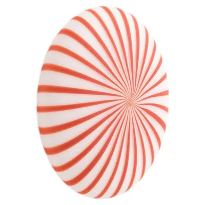 Pre-owned Established & Sons Small ‘filigrana' Flush Mount Or Wall Lamp In Blown Glass For  In White