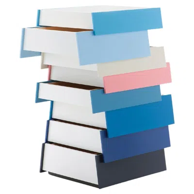 Pre-owned Established & Sons Stack 8 Tower Of Drawers In Blue Finish By Raw Edges/alkalay