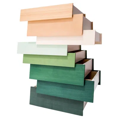 Pre-owned Established & Sons Stack 8 Tower Of Drawers In Sage Finish By Raw Edges/alkalay In Brown