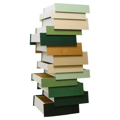 Pre-owned Established & Sons Stack H1780 13 Drawersp, Sagepalette,  Raw Edges/ Shay Alkalay In Brown