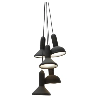 Pre-owned Established & Sons Torch Bunch S5 Suspension Lamp In Black By Sylvain Willenz