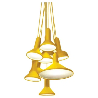 Pre-owned Established & Sons Torch Light Pendant S10 Bunch L1800 Yellow By  Sylvain Willenz