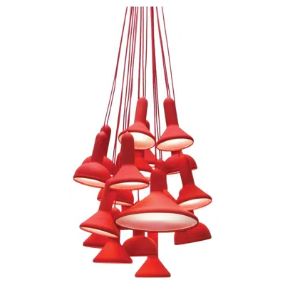 Pre-owned Established & Sons Torch Light Pendant S20 Bunch Red By