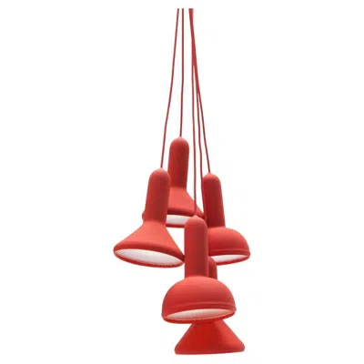 Pre-owned Established & Sons Torch Light Pendant S5 Bunch L1400 Red By  Sylvain Willenz