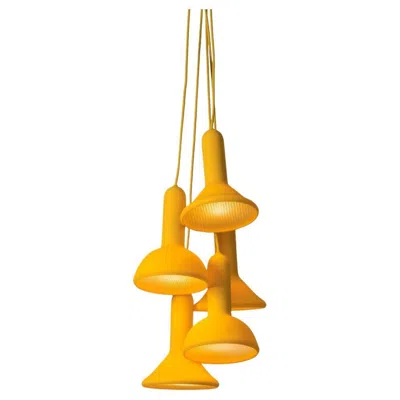 Pre-owned Established & Sons Torch Light Pendant S5 Bunch L1400 Yellow By  Sylvain Willenz