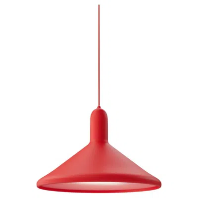 Pre-owned Established & Sons Torch Pendant S3 Cone Ø300 Red By  Sylvain Willenz