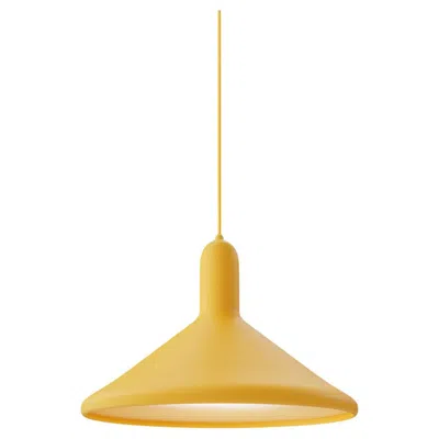 Pre-owned Established & Sons Torch Pendant S3 Cone Ø300 Yellow By  Sylvain Willenz