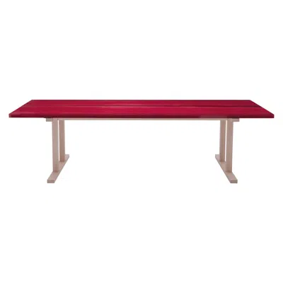 Pre-owned Established & Sons Udukuri Epoxy Resin Table In Magenta By Jo Nagasaka For  In Red