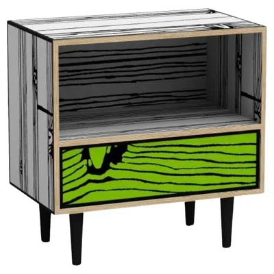 Pre-owned Established & Sons Wrongwoods L585 Night Table White With Green By