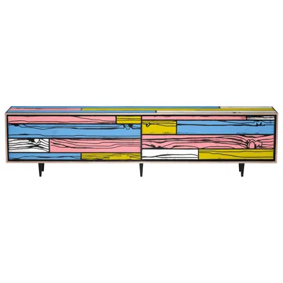 Pre-owned Established & Sons Wrongwoods Wide Cabinet By Richard Woods & Sebastian Wrong In Multi