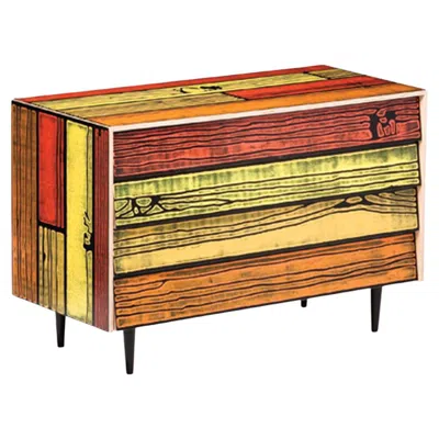 Pre-owned Established & Sons Wrongwoods Yellow With Red Drawers By