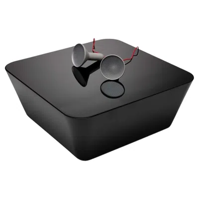 Pre-owned Established & Sons Zero-in Table Black And Black Tinted Glass By