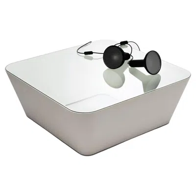 Pre-owned Established & Sons Zero-in Table White And Transparent Glass By