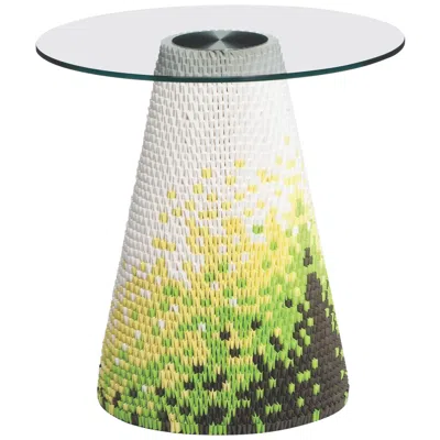 Pre-owned Established & Sons Zipzi In Fresh Hues Pattern One With Glass Top, Michael Young In Sand