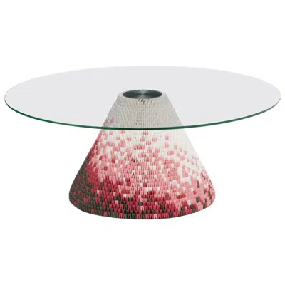 Pre-owned Established & Sons Zipzi In Warm Hues Pattern 3 With Glass Top By Michael Young In Gray