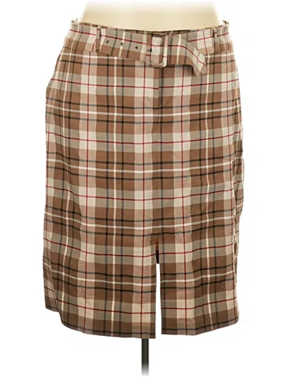 Pre-owned Established Casual Skirt In Brown