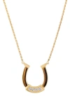 Established Horseshoe Pendant Necklace In Gold