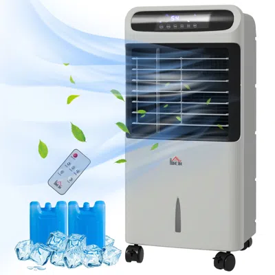 Estassay 3-in-1 Ice Cooling Fan, Mobile Evaporative Air Cooler With Remote, Timer, Oscillating For Home Offic