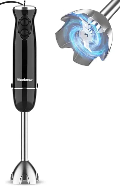 Estassay Blackcow Immersion Blender Handheld,500w Electric Hand Blender,electric Hand Mixer With 12-speed & T