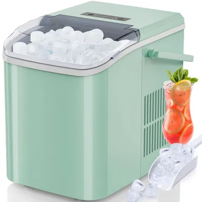 Estassay Countertop Ice Maker With Handle, 26lbs/24h Portable Ice Machine, 9 Bullet Ice Cubes Ready In 6 Mins