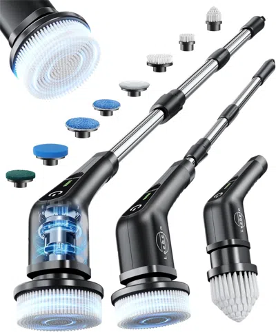 Estassay Electric Spin Scrubber, Cordless Cleaning Brush With 8 Replaceable Brush Heads, Tub And Floor Tile P
