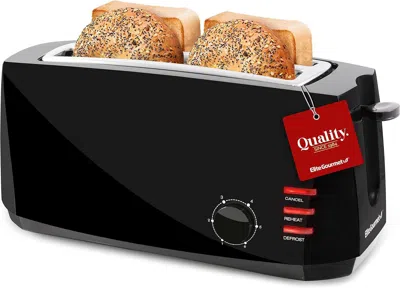 Estassay Long Slot 4 Slice Toaster, 6 Toast Settings Toaster Defrost, Reheat, Cancel Functions, Slide Out Cru