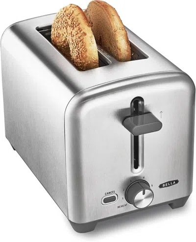 Estassay Stainless Steel 2 Slice Toaster With Extra Wide Slots & Removable Crumb Tray - 6 Browning Options, A