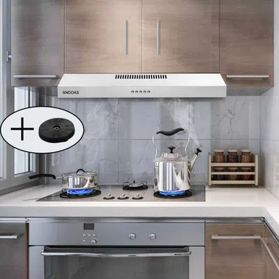 Estassay Stainless Steel Under Cabinet Range Hood Vent Cooking 230 Cfm Kitchen 3 Speed Cooker Hood - 30 Inch